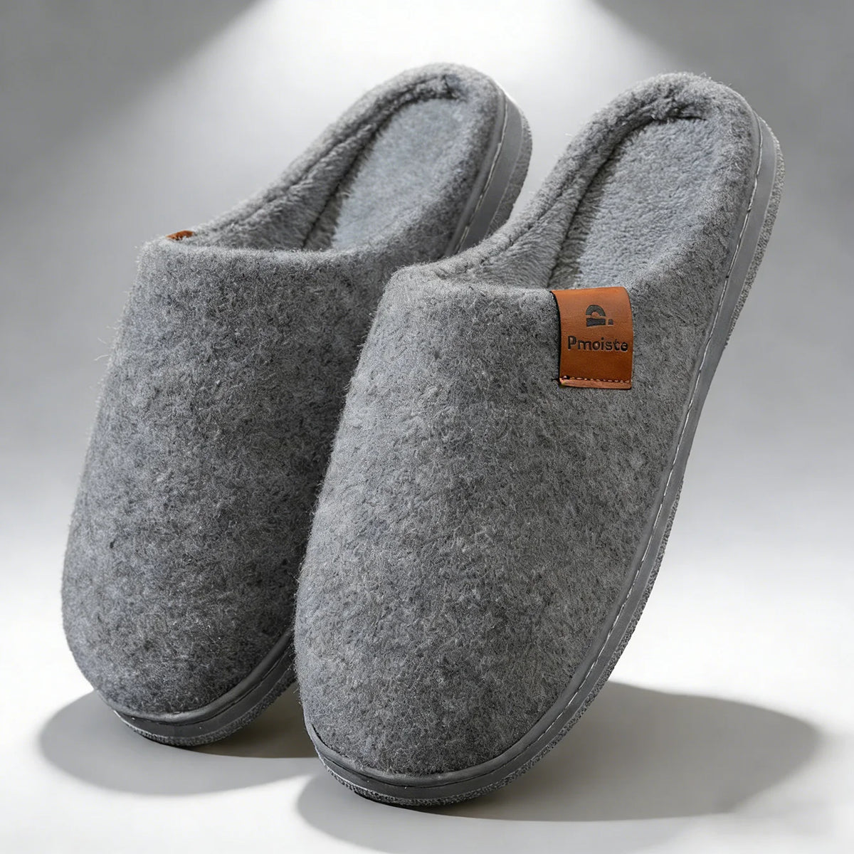 Winter Men Felt Platform  House Slippers Ultra Warm Cushion   Cozy Living Non-Slip TPR Outdoor Indoor House