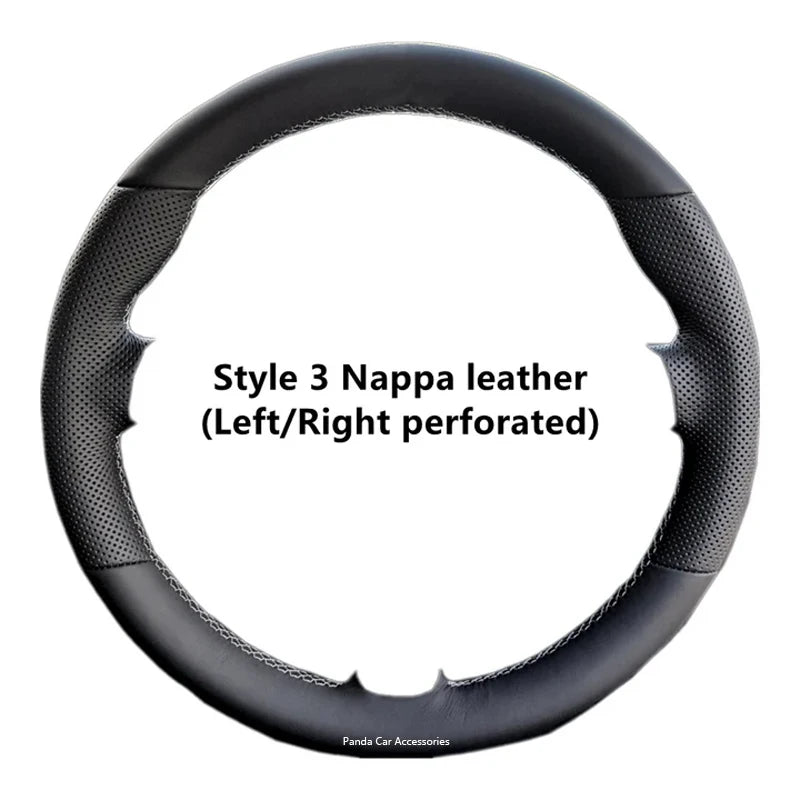 Alcantara Steering Wheel Cover Real Leather White Thread Car Accessoires for Mercedes-Benz C-CLASS W206 / E-CLASS W213 / S- W223