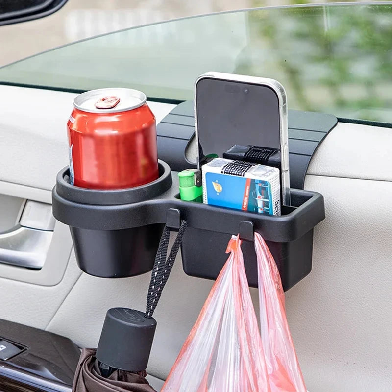 Car Cup Stand Phone Holder Mount Tray Side Door Window Storage Barrel Pocket Hanging Storage Rack with Auto Interior Accessories