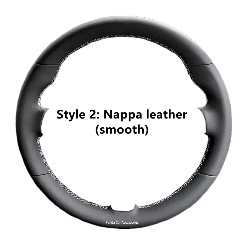 Alcantara Steering Wheel Cover Real Leather White Thread Car Accessoires for Mercedes-Benz C-CLASS W206 / E-CLASS W213 / S- W223