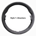 Alcantara Steering Wheel Cover Real Leather White Thread Car Accessoires for Mercedes-Benz C-CLASS W206 / E-CLASS W213 / S- W223